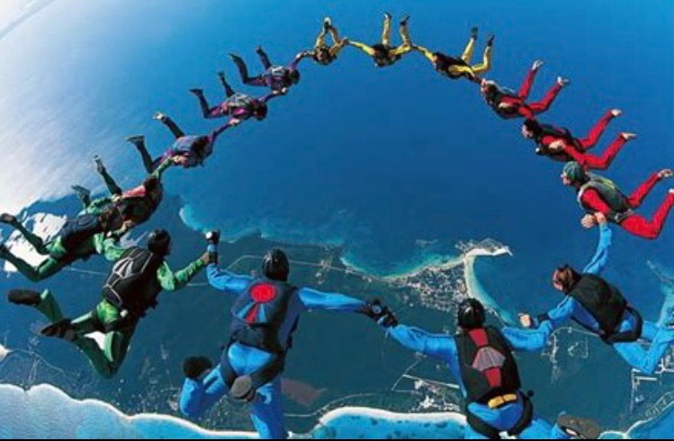 Create meme: skydive dubai, parachuting, skydiving