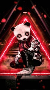 Создать мем: рисунок панды, панды, неон hd обои панда диджей