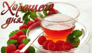 Create meme: tea with raspberries, good morning, good morning