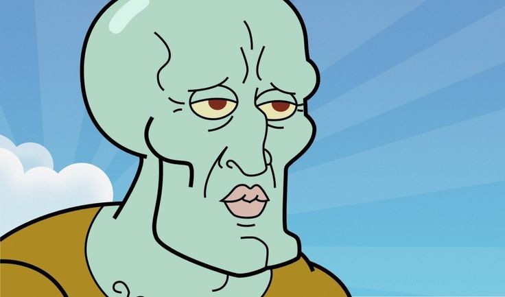 Create meme: squidward's face, squidward with a beautiful face, Squidward's second face