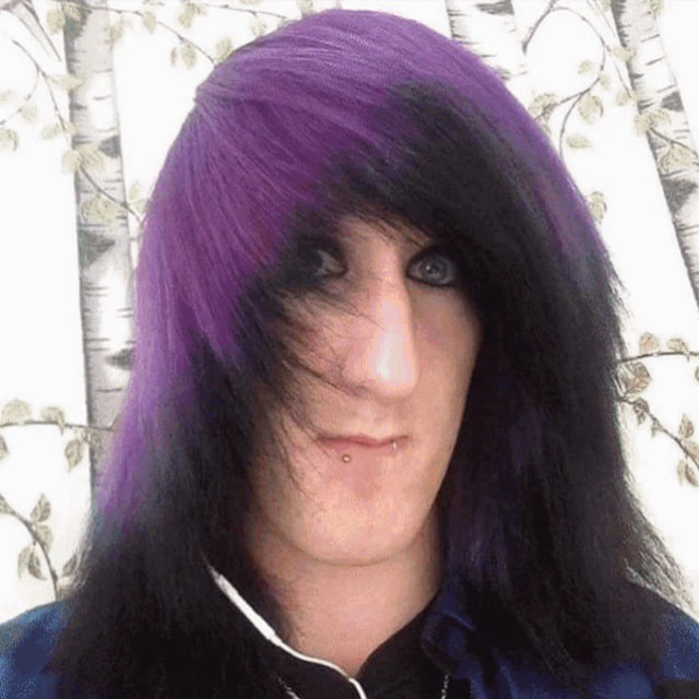 Create meme: logan paul emo, Logan floor emo, nefor with purple hair