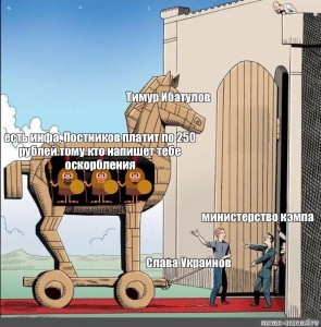 Create meme: people, meme Trojan horse anime, a Trojan horse meme template