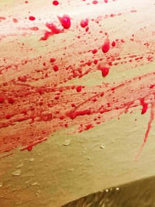 Create meme: blood on the wall, blood spatter