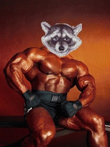 Create meme: Ronnie Coleman cyber masses, furry, enot