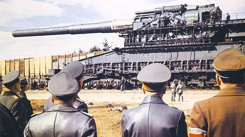 Create meme: swerer Gustav gun, schwerer gustav, Gustav the German cannon