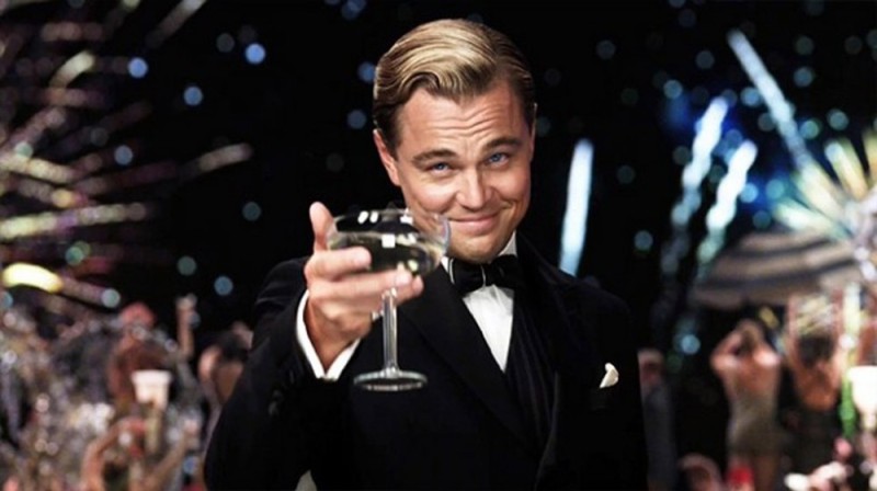 Create meme: leonardo dicaprio's meme with a glass, Leonardo DiCaprio the great Gatsby, Gatsby DiCaprio