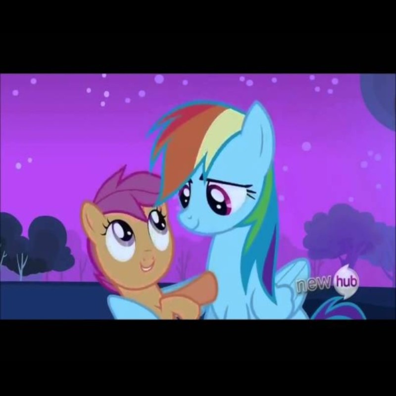 Create meme: scootaloo and rainbow dash, Rainbow Dash and Scootaloo, rainbow dash 