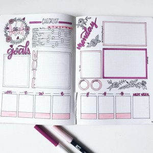 Создать мем: journal, идей для ежедневника с фломинго, bullet journal ideas