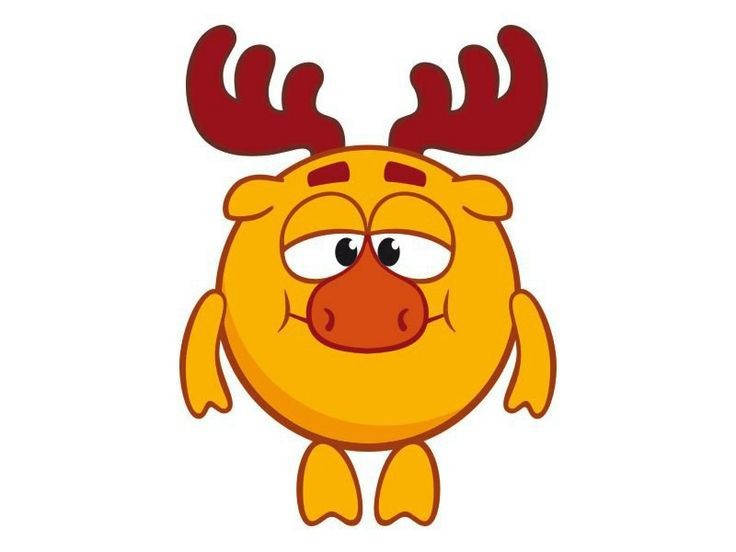 Create meme: moose from smeshariki, moose on a white background, smeshariki heroes moose