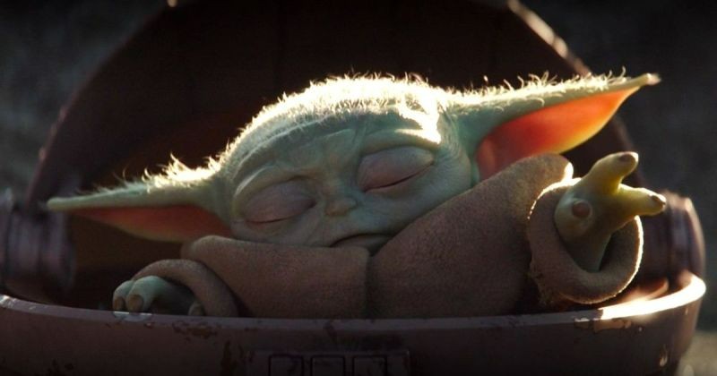 Create meme: Baby Yoda may the force come with you, star wars Yoda, baby Yoda