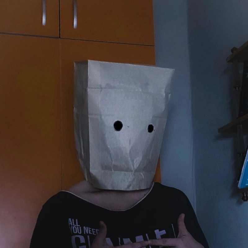 Create meme: people , package on the head, a cardboard bag on the head