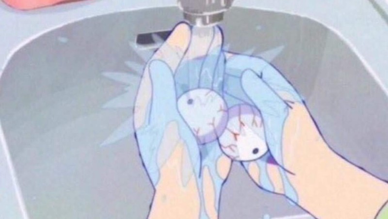 Создать мем: аниме эстетика, мемы аниме, вымыть руки