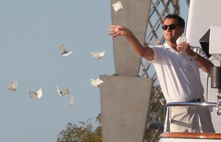 Create meme: Leonardo DiCaprio throws money, Leonardo DiCaprio throwing money, Leonardo DiCaprio the wolf of wall street