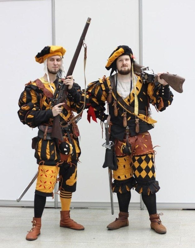 Create meme: costume of the 16th century landsknecht, the clothes of the landsknechts, landsknechts of the 16th century