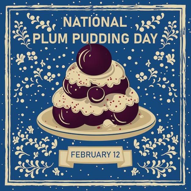 Create meme: Pyro plum pudding, Plum pudding day on February 12th, plum pudding