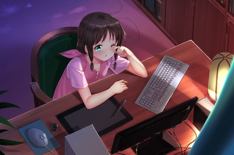 Create meme: ahikiro toyoshi, computer anime, computer girls anime