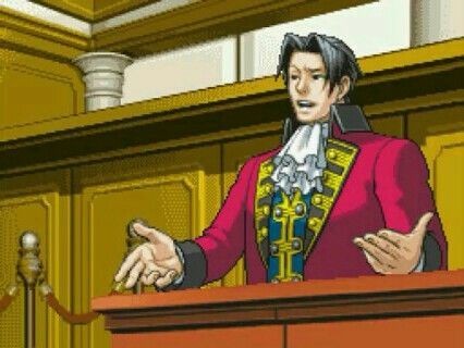 Create meme: ace attorney edgeworth, ace attorney phoenix, ace attorney miles edgeworth