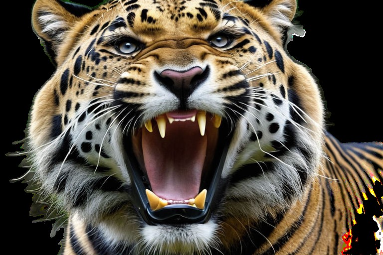 Create meme: tiger beautiful, jaguar leopard grin, the leopard growls