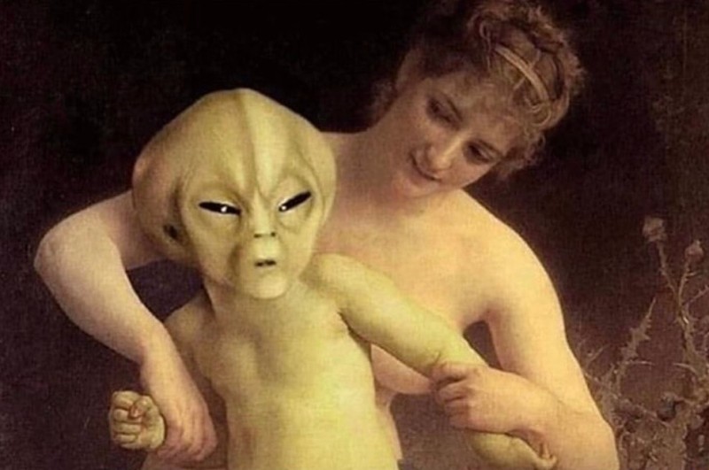 Create meme: aliens , an alien meme, ren tv aliens