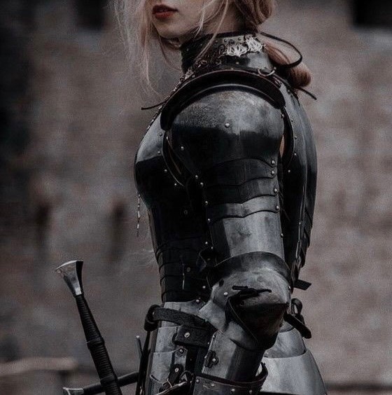 Create meme: Margot Hansen in Armor, blonde girl in armor, armstreet armor