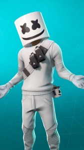 Create meme: marshmallow DJ fortnight, LEGO marshmallow DJ fortnight, marshmello fortnite skin