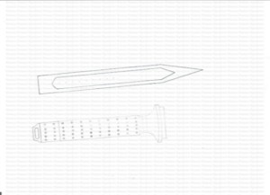 Create meme: kiridashi knife drawing, bayonet knife m9 drawing, sword sketch