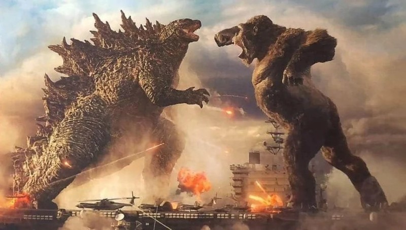 Создать мем: годзилла против кинг конга, конг против годзиллы, godzilla vs king