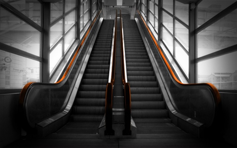 Create meme: escalator , Schneider escalator, Samara metro escalator