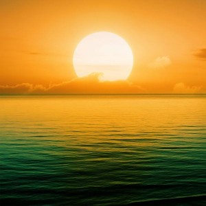 Create meme: dawn of the sea, sunset over the sea, sunset