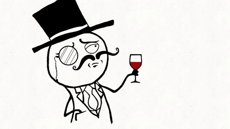 Create meme: memes with a monocle, meme with a monocle, meme gentleman with a glass of