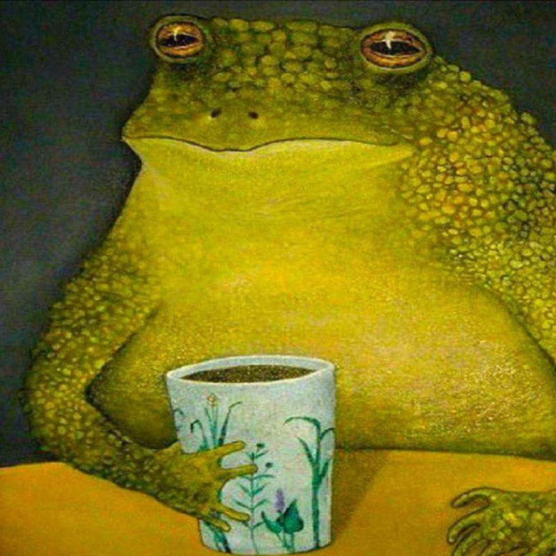 Создать мем: жаба лягушка, картина лягушка, милая жаба