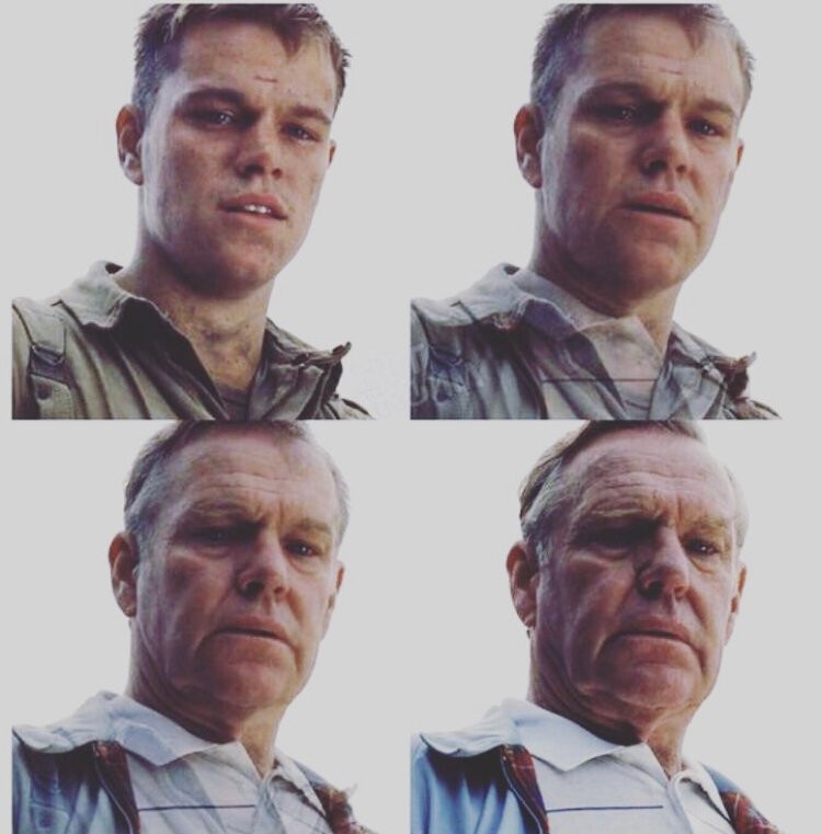 Create meme: Saving Private Ryan Matt Damon is old, Matt Damon saving private Ryan, Matt Damon meme