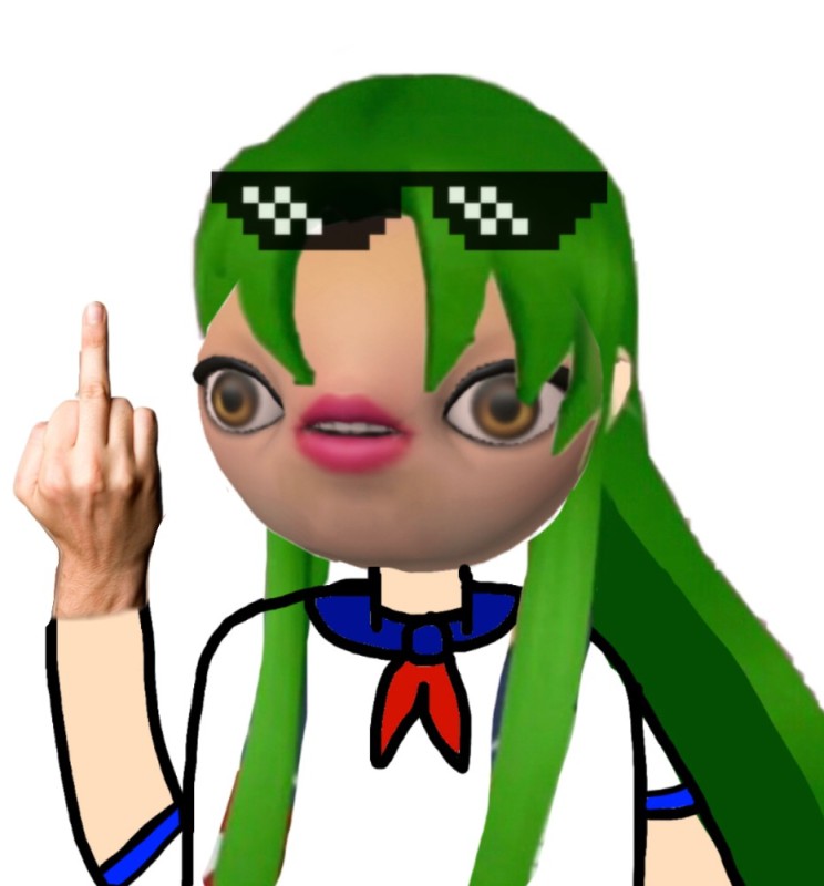 Create meme: yandere simulator Midori Gurin, midori yandere, yandere simulator Midori Gurin