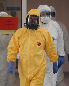 Create meme: People, Ebola, biological protection suit