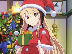 Создать мем: аниме рождество, сакурасо новый год, новогодние аниме