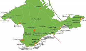 Create meme: map of Crimea with cities