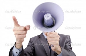 Create meme: loudspeaker, man, loudspeaker