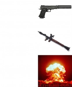 Create meme: gun, Bazooka RPG toy, weapon