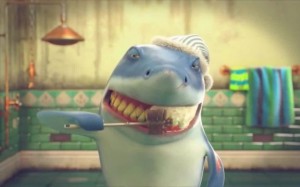 Создать мем: голодные акулы мультик, акула из мультика, мультфильм бешеные акулы