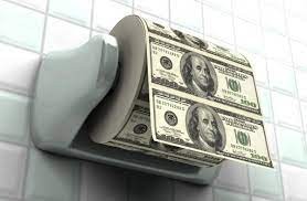 Создать мем: деньги, туалетная бумага, доллары