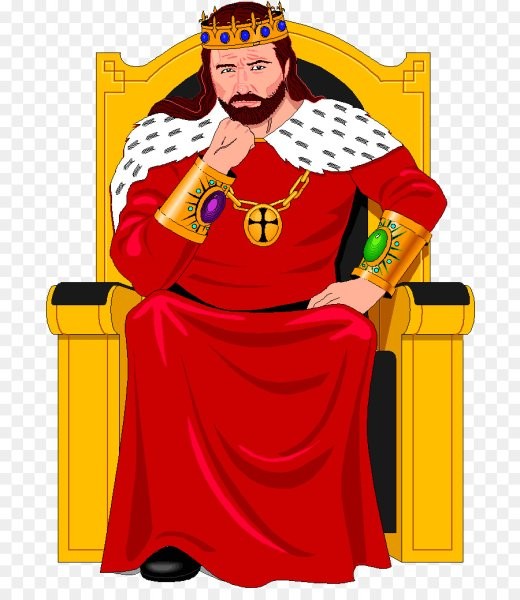 Create meme: the cartoon king, the king on the throne drawing, the king is on the throne