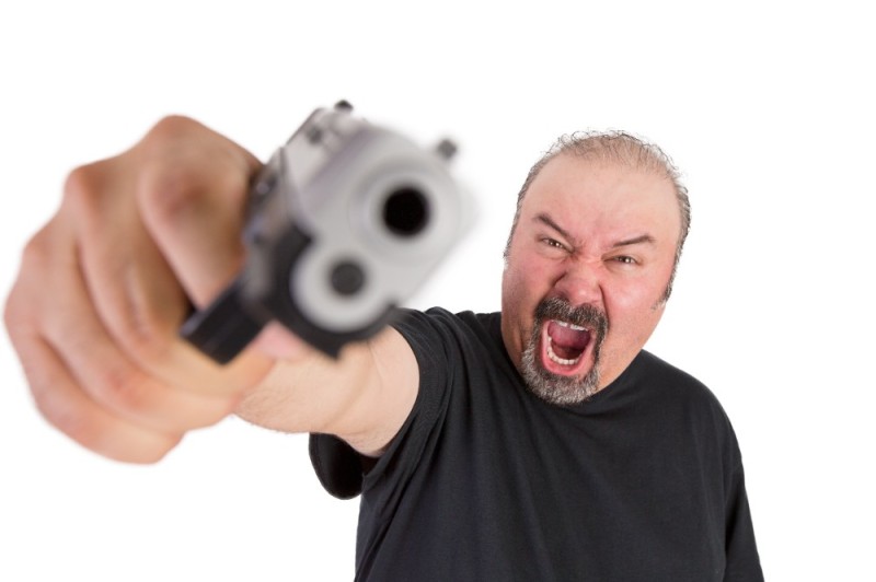 Create meme: A gun aimed at you, The guy with the gun, gun 