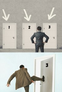 Create meme: the door, meme with three doors, meme three doors