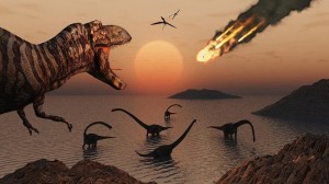 Создать мем: мел-палеогеновое вымирание, метеорит динозавры, тираннозавр падальщик