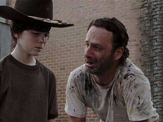 Create meme: the walking dead meme about carl, Carl grimes the walking dead, the walking dead Rick and Carl meme