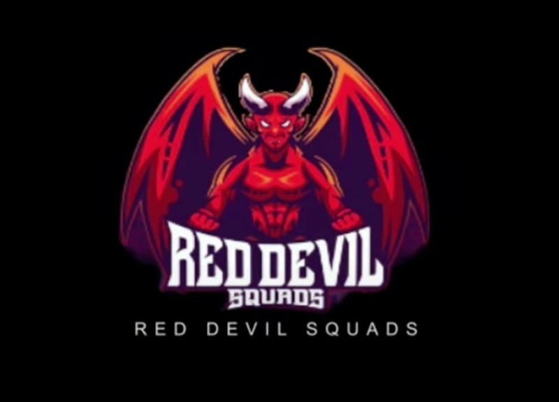 Create meme: red devils, The devil's logo, red devil