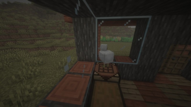 Create meme: bed in minecraft, mods for minecraft, Minecraft cartographer's house in the village