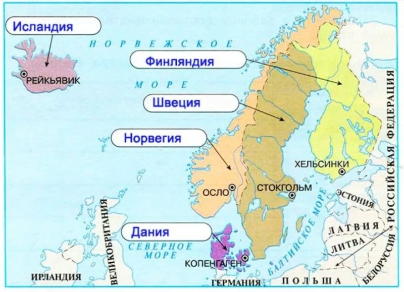 Создать мем: страны севера европы, карта севера европы, карта северной европы