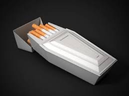 Create meme: the coffin in the form of a cigarette, coffin pack of cigarettes, a pack of cigarettes