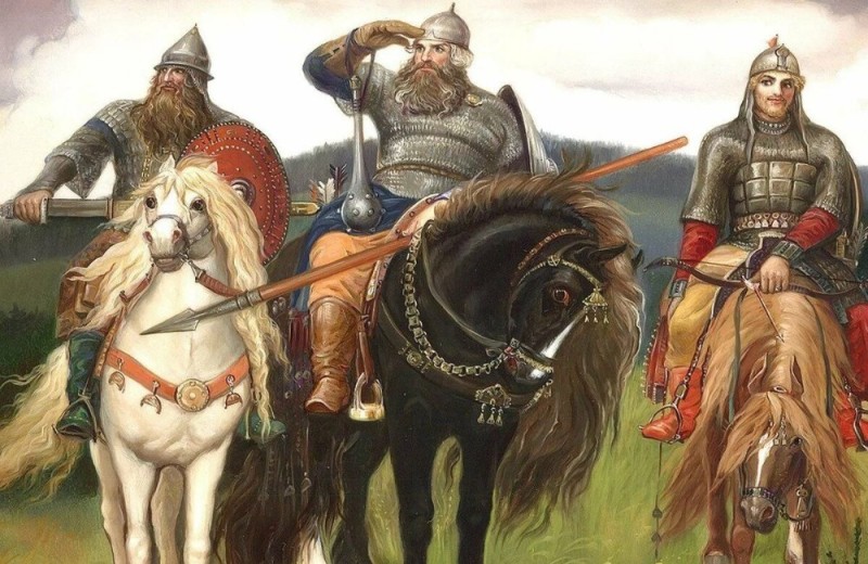 Create meme: three heroes vasnetsov 's painting, three heroes Vasnetsov, Vasnetsov bogatyrs